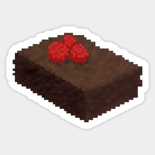 Brownie pixel art Sticker